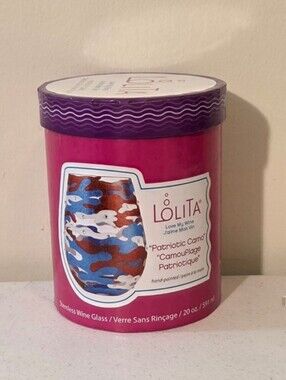 New Lolita Patriotic Camo Wine Glass